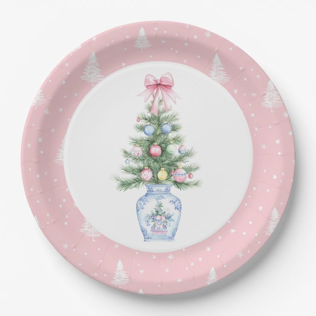Chinoiserie Christmas Paper Plate Pappteller (Vorderseite)