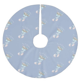 Chinoiserie Coastal Grandma Strumpf Rocktail Polyester Weihnachtsbaumdecke