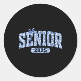 Chinoiserie Coquette Bow Senior 2025 Runder Aufkleber