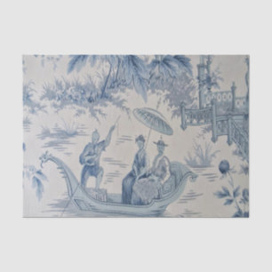 Chinoiserie Dekoupage (Blau und Weiß) Seidenpapier