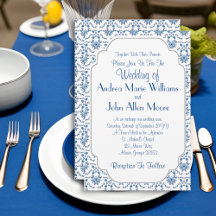 Chinoiserie Delft Blue Muster ・ Custom Wedding
