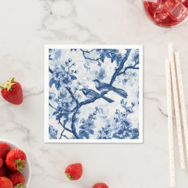Chinoiserie Delight: Vögel unter den Blätter Napki Serviette