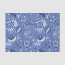 Chinoiserie Design auf blauem Hintergrund Decodier Seidenpapier