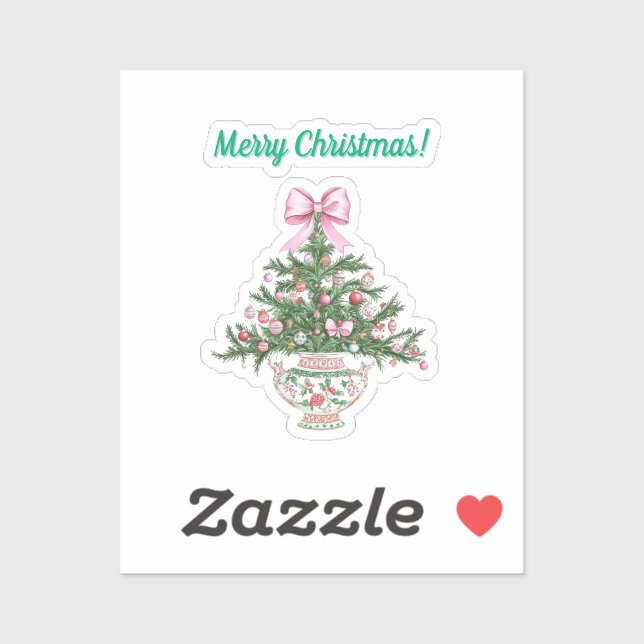 Chinoiserie Design Christmas Sticker (Blatt)