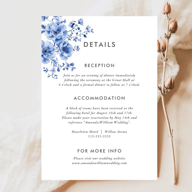 Chinoiserie Details Eintrittskarte für Wasserfarbe Begleitkarte (Von Creator hochgeladen)