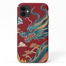 Chinoiserie-Drachen-Handyhülle
