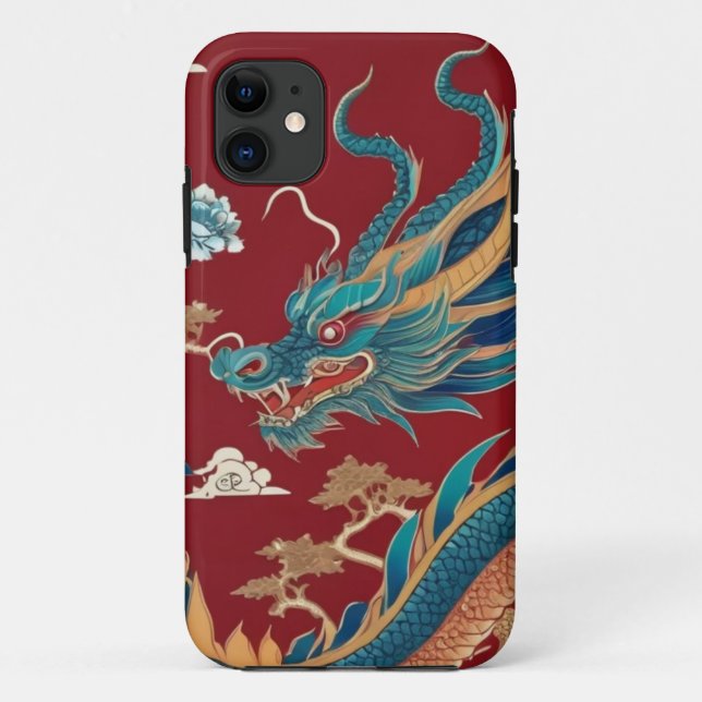 Chinoiserie-Drachen-Handyhülle Case-Mate iPhone Hülle (Rückseite)