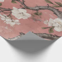 Chinoiserie Dusty Pink Cherry Blossom Hintergrund