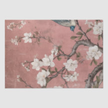 Chinoiserie Dusty Pink Cherry Blossom Hintergrund