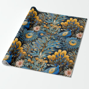 Chinoiserie Exotische Vögel Botanisches Muster (7) Geschenkpapier