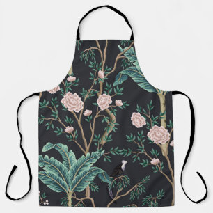 Chinoiserie Exotische Vögel: Vintage-Bananenbaum-W Schürze