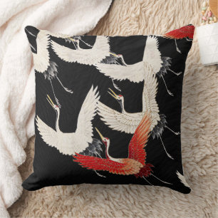 Chinoiserie Fliegender Kranich Zen Minimalistische Kissen