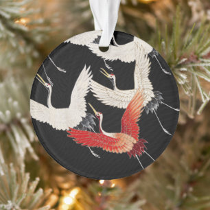 Chinoiserie Fliegender Kranich Zen Minimalistische Ornament