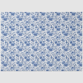 Chinoiserie Floral Blue und White Decoupage Seidenpapier