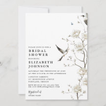 Chinoiserie Floral QR Code Brautparty