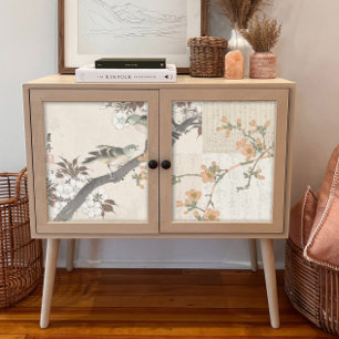 Chinoiserie Floral Vintage Vögel Skript-Entführung Seidenpapier
