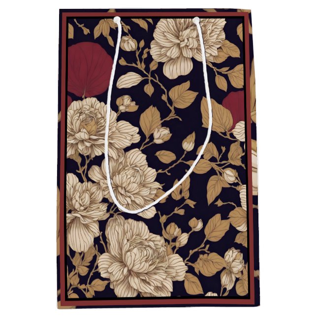 Chinoiserie Florals Mittlere Geschenktüte (Vorderseite)