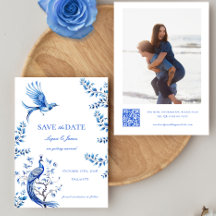 Chinoiserie Foto Wedding Save the Date