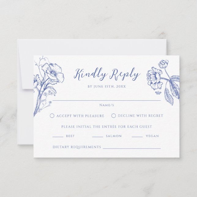 Chinoiserie Französisch Vintages Florenz RSVP Karte (Vorderseite)