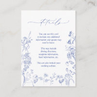 Chinoiserie French Blue Floral Wedding Details
