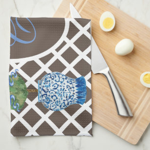 Chinoiserie Garden Topiary Ginger Jars Geschirrtuch