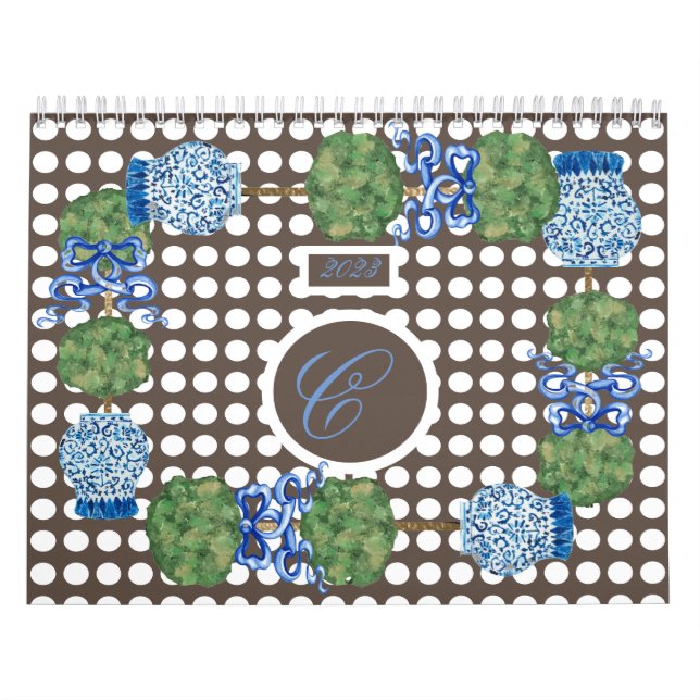 Chinoiserie Garden Topiary Ginger Jars Kalender (Titelbild)