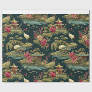 Chinoiserie-Gartendekor Geschenkverpackungspapier  Geschenkpapier