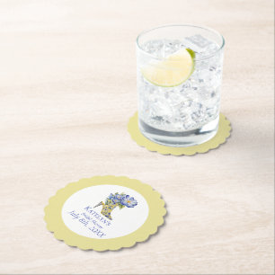 Chinoiserie Gelbes High-Heel-Brautparty Untersetzer