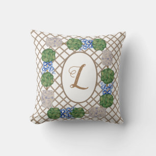 Chinoiserie Ginger Jar Jars Topiary Basket Kissen