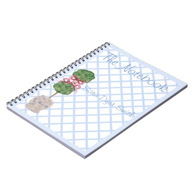 Chinoiserie Ginger Jar Jars Topiary Notebook Notizblock (Linke Seite)