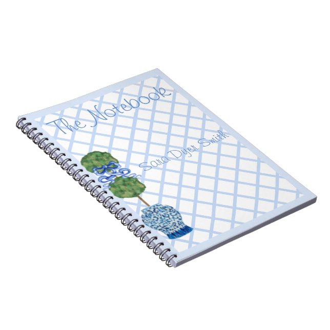 Chinoiserie Ginger Jar Jars Topiary Notebook Notizblock (Rechte Seite)