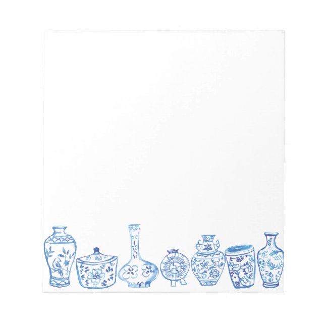 Chinoiserie Ginger Jar Notepad Notizblock (Vorderseite)