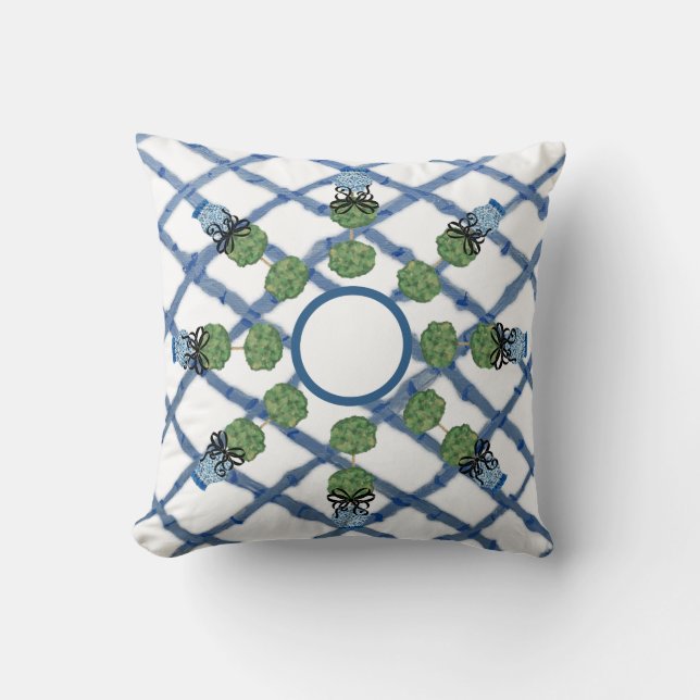 Chinoiserie Ginger    JarRound Pillow Kissen (Vorderseite)