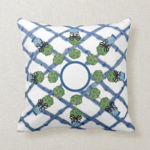 Chinoiserie Ginger JarRound Pillow Kissen