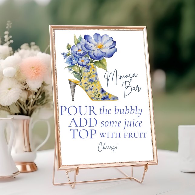 Chinoiserie High Heel Shoe Mimosa Bar Table Zeiche Tischnummer (Von Creator hochgeladen)