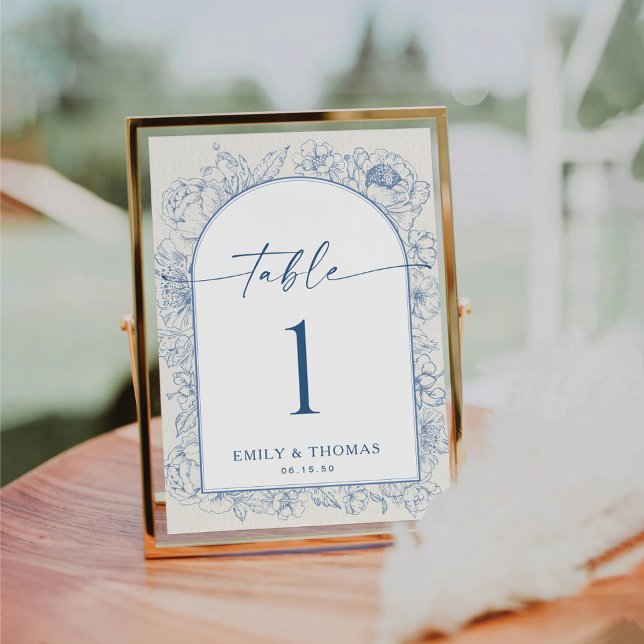 Chinoiserie Hochzeitskarte Tischnummer (Von Creator hochgeladen)