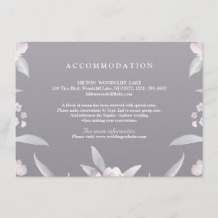 Chinoiserie Hochzeitsunterkunft Begleitkarte