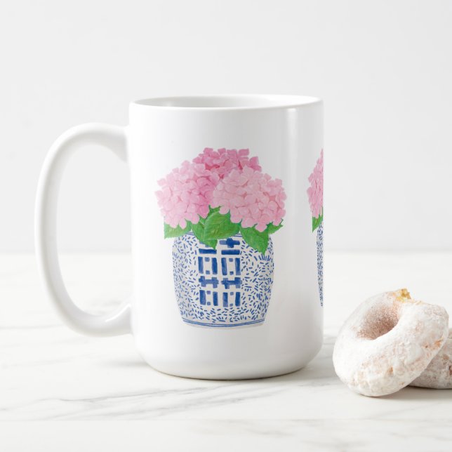 Chinoiserie Hydrangea Tasse (Mit Donut)