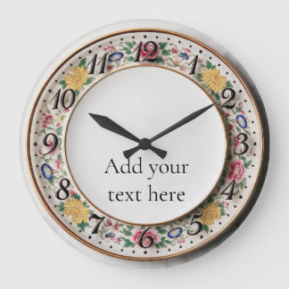 Chinoiserie im Stil des Antiqu Exports personalisi Große Wanduhr