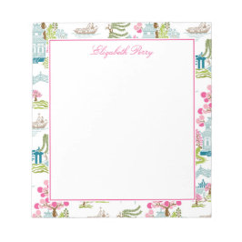 Chinoiserie in Frühlingsfarben Notizblock