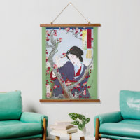 Chinoiserie Japanische Dame & Rote Kirschblüte