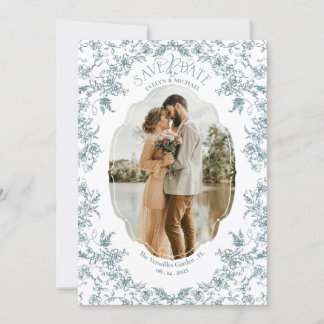 Chinoiserie Klassisches Vintages Blau Save The Date