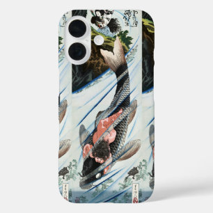 Chinoiserie Koi Karpfen Wasserfall Japanische Kuns iPhone 16 Hülle