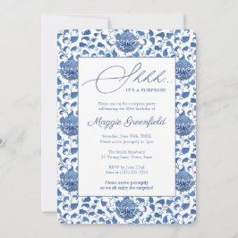 Chinoiserie Lady Milestone Geburtstagsüberraschung Einladung