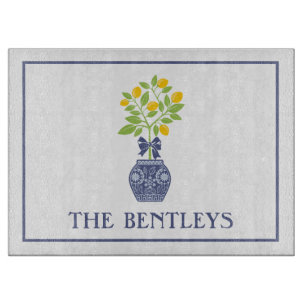 Chinoiserie Lemon Personalisiertes Bike Schneidebrett