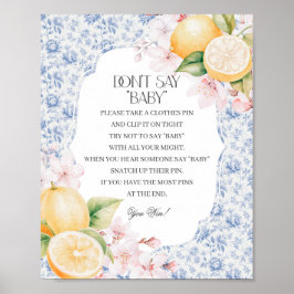 Chinoiserie Lemon Tea Dont Say Baby Showspiel Poster