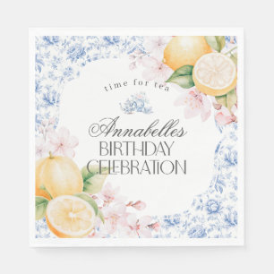 Chinoiserie Lemon Tea Party Geburtstagsparty Serviette