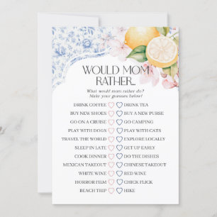 Chinoiserie Lemon Tea Party würde Mama statt Spiel Einladung