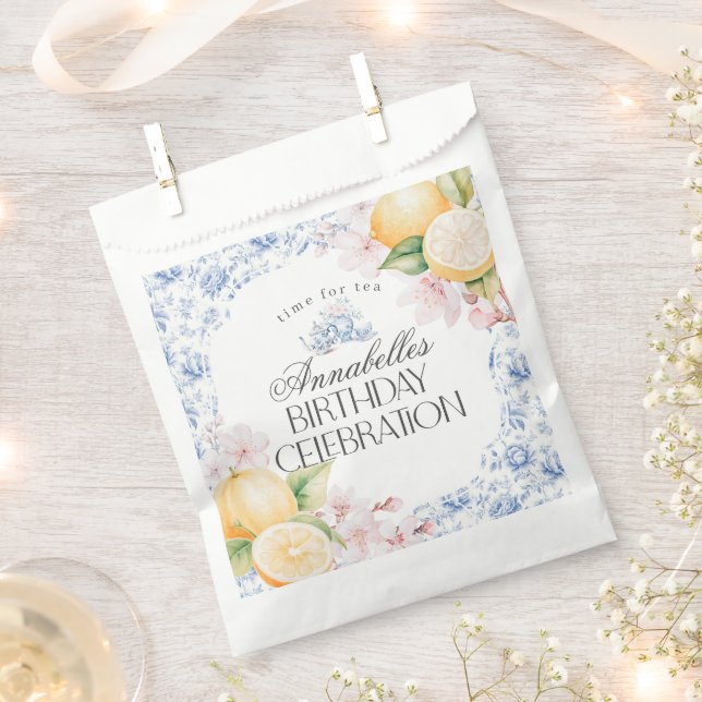 Chinoiserie Lemon Teatro Sociale Bellinzona Party Geschenktütchen (Ausgeschnitten)