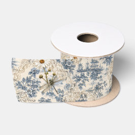 Chinoiserie Libellen, Spitze und Gänseblümchen Satinband